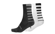 Endura Coolmax Stripe Socks Twin Pack Black