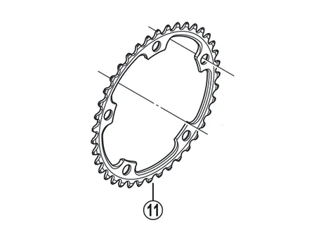 Shimano FC6700 Ultegra 39T Chainring Silver