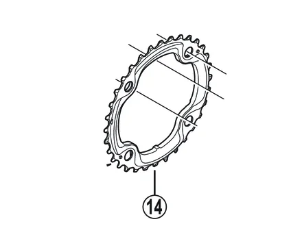 Shimano XTR FCM980 32T Triple AE Chainring