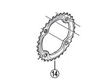 Shimano XTR FCM980 32T Triple AE Chainring