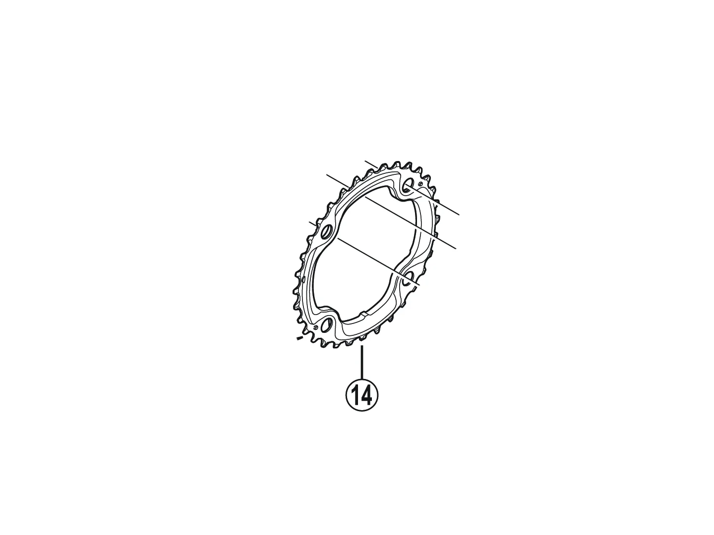 Large Shimano XTR FCM980 32T Triple AE Chainring
