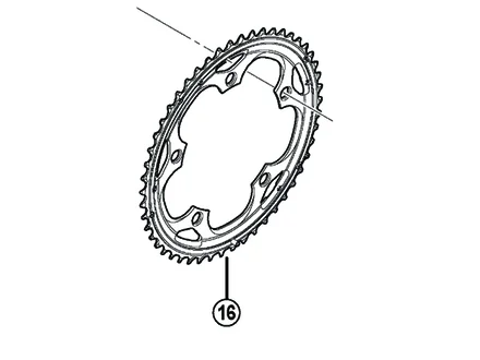 Shimano 105 FC5703 50T Chainring D Type Silver