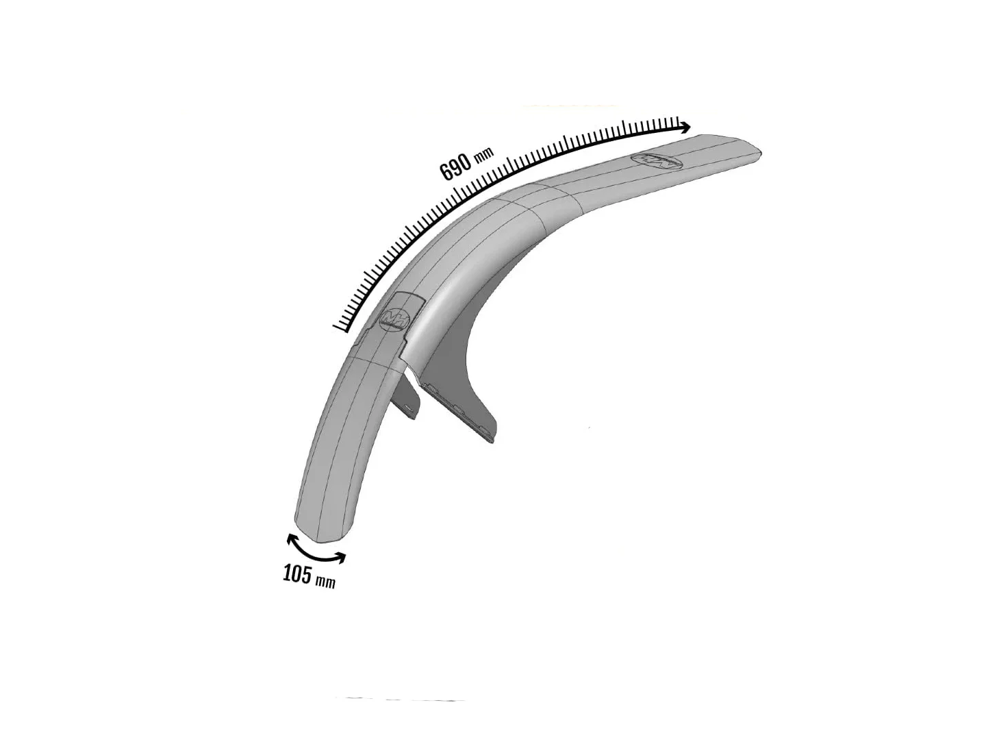 Large Mudhugger MK2 Rear Mudhugger