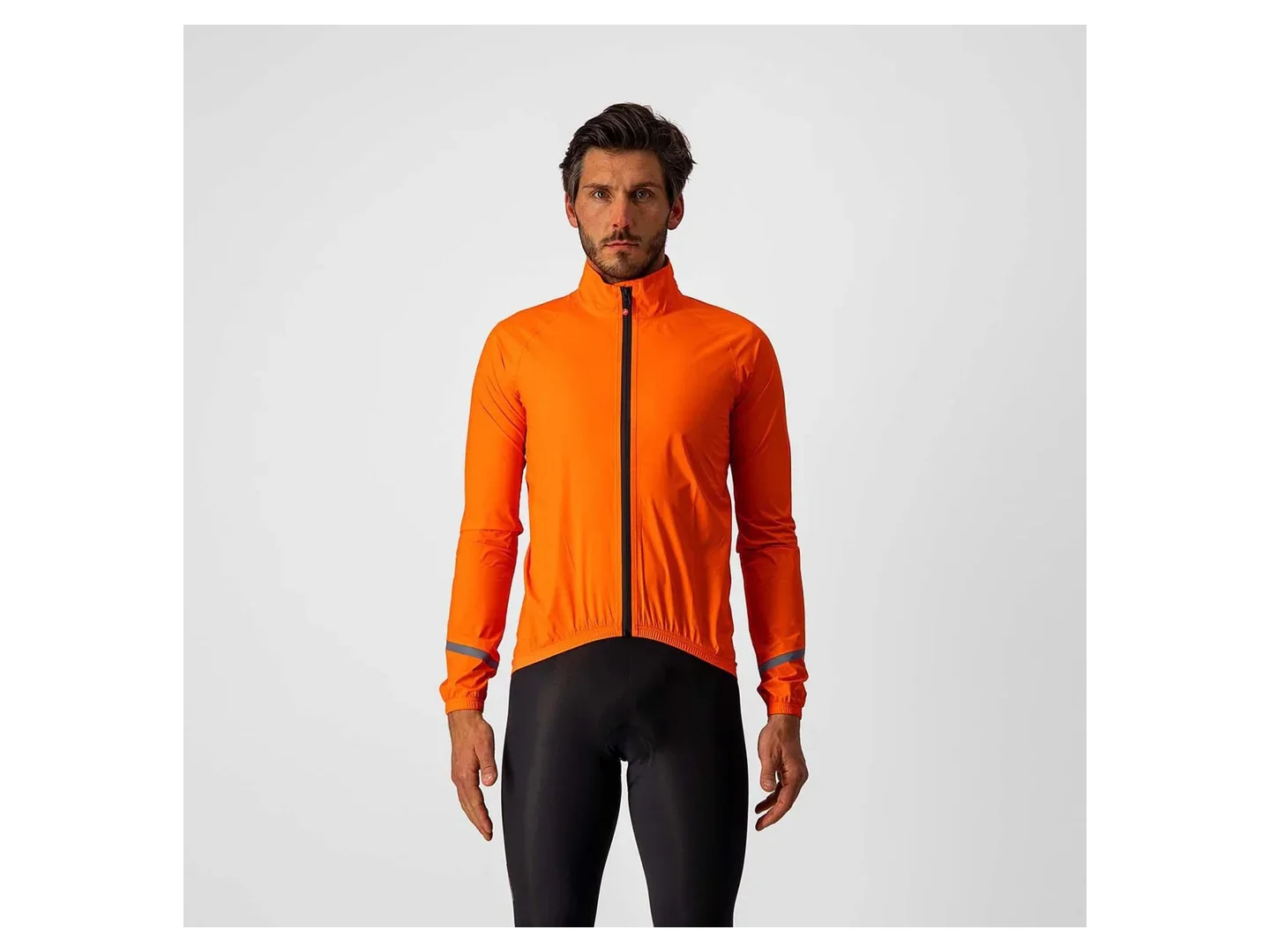 Large Castelli Emergency 2 Rain Jacket Brilliant Orange