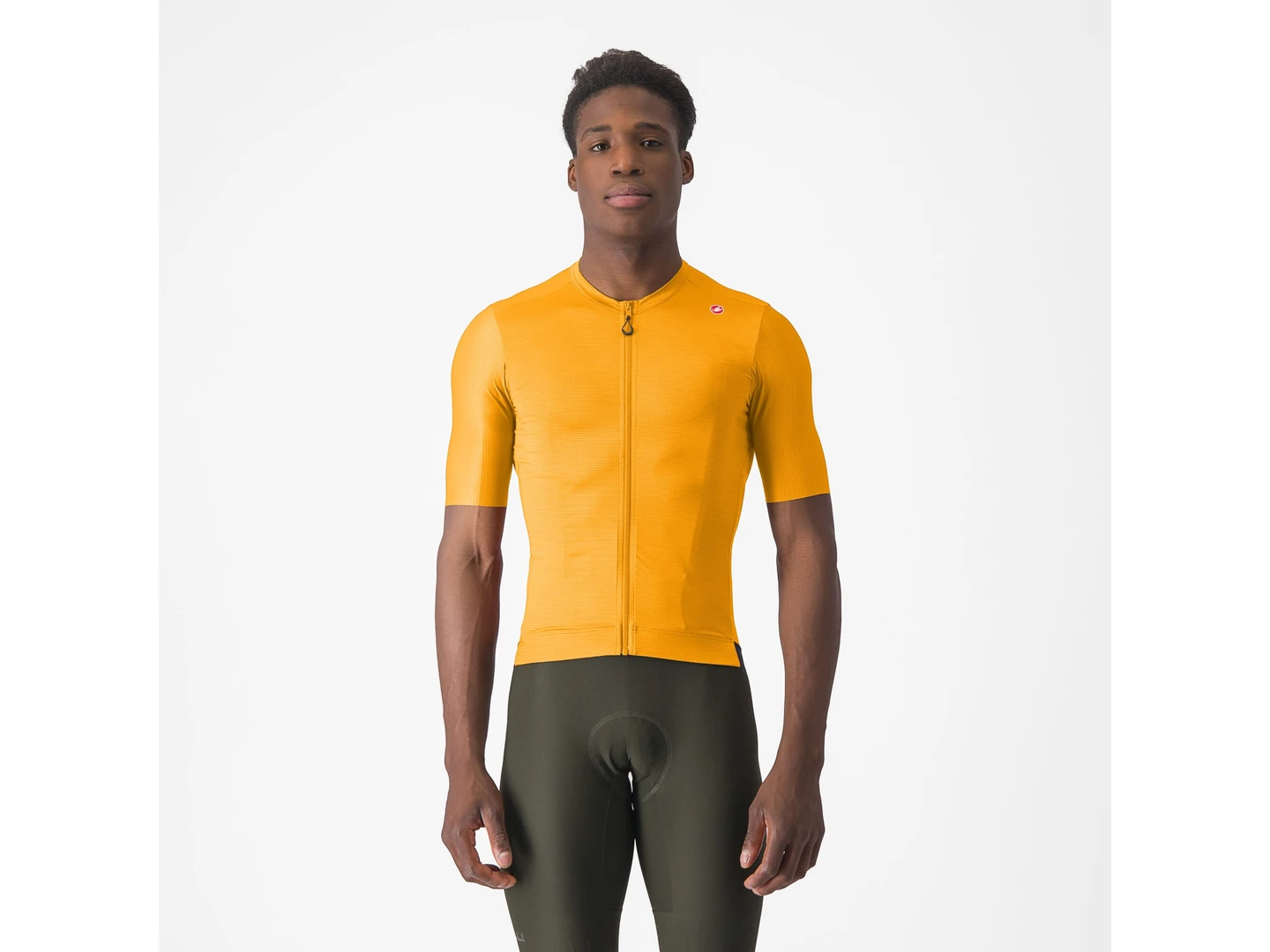 Large Castelli Espresso Jersey Vivid Orange/Dark Grey