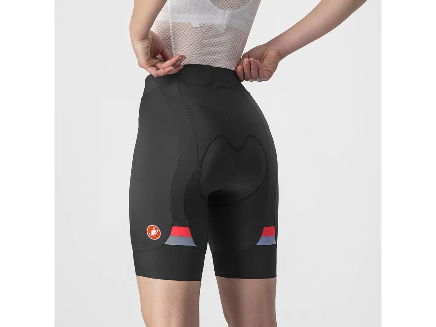 Large Castelli Prima Short Black/Hibiscus