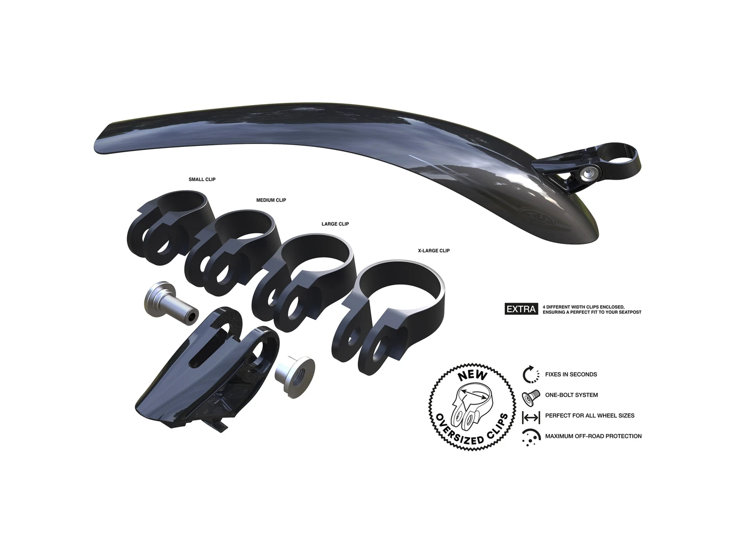 Large Crud Raceguard XLR Rear Mudguard