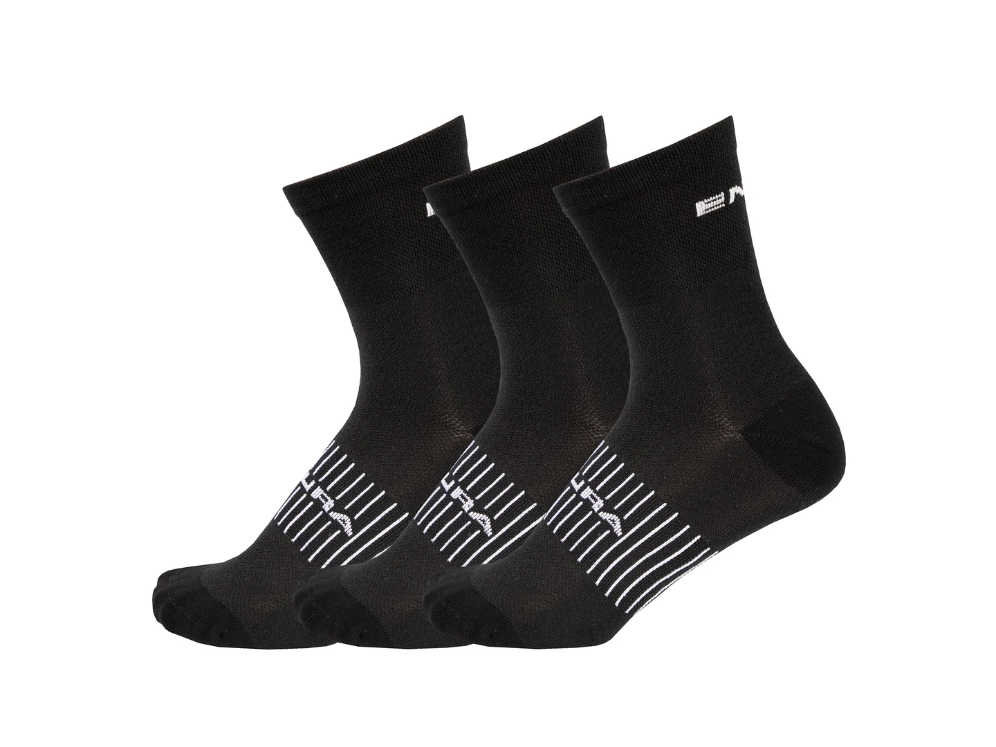 Large Endura Coolmax Race  3-P Sock Black