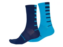 Endura Coolmax Stripe Socks Twin Pack Electric Blue