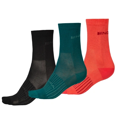 Endura Women's Coolmax Race Sock Triple Pack Black