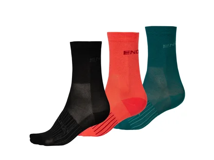 Endura Women's Coolmax Race Sock Triple Pack Black