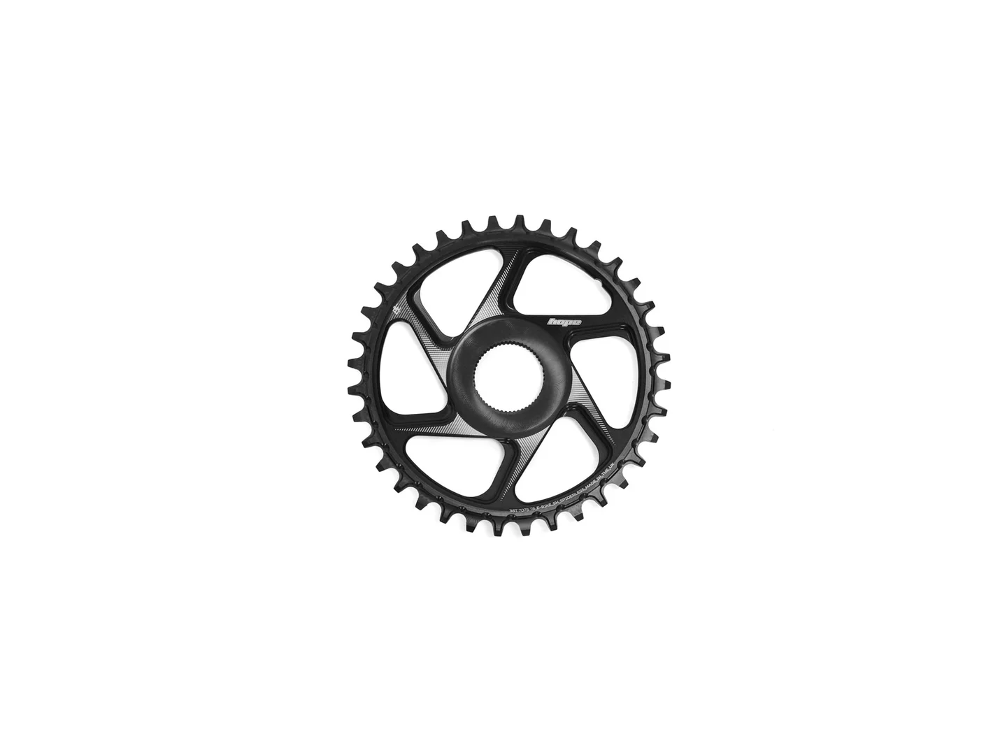 Large Hope Spiderless Chainring E-Bike Shimano Black