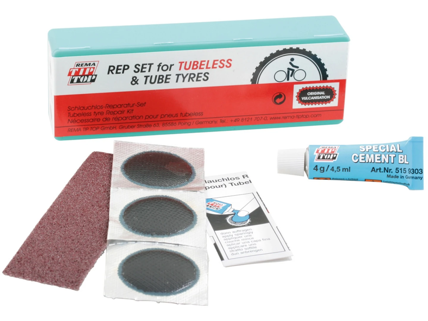Large Rema Tip Top MTB Tubeless Repair Kit