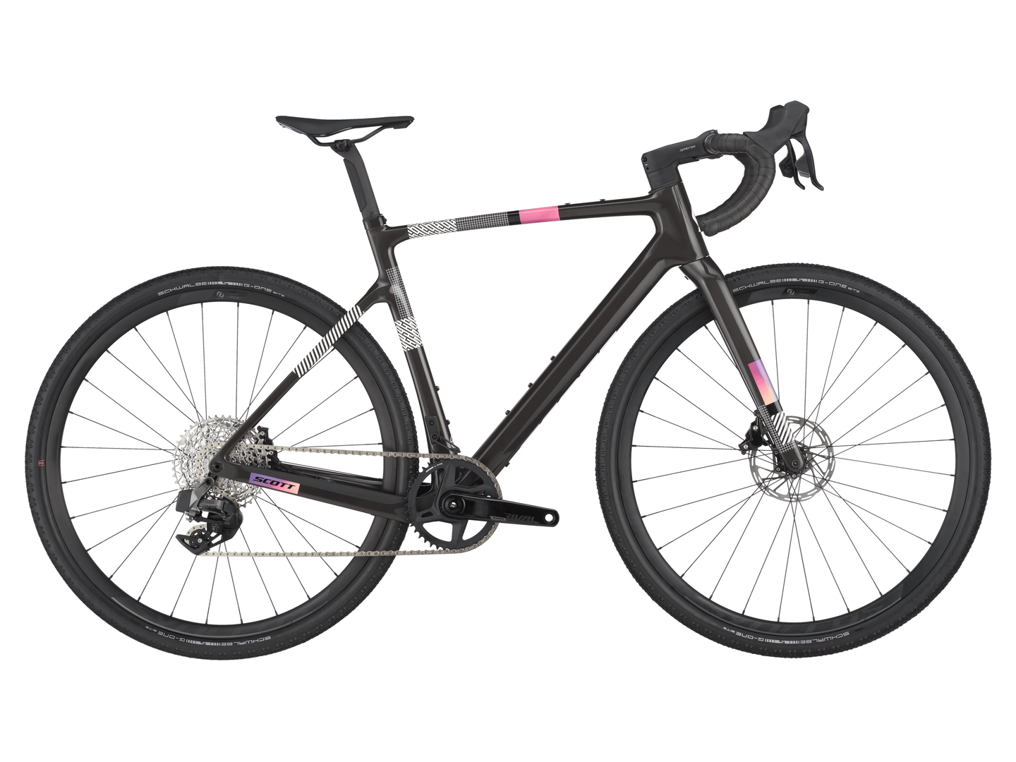 Large Scott Addict Gravel 30 Carbon Black