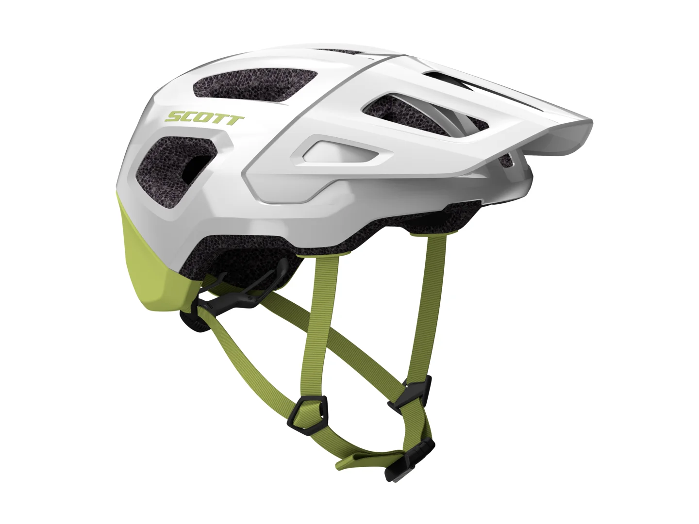 Large Scott Argo Plus Helmet White/Bitter Yellow