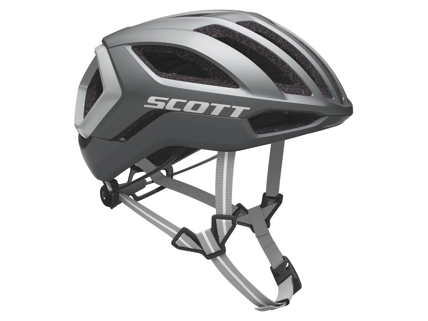 Large Scott Centric Plus Helmet Dark Silver / Reflective Grey