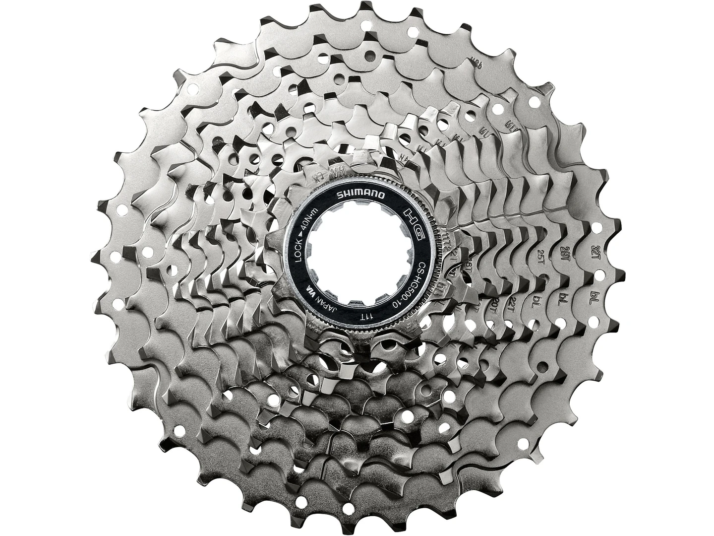 Large Shimano CS-HG500 10-Speed Cassette 12-28T