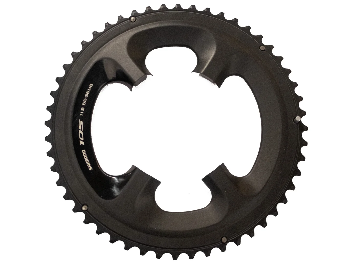 Large Shimano FC5800 52T MB Black Chainring