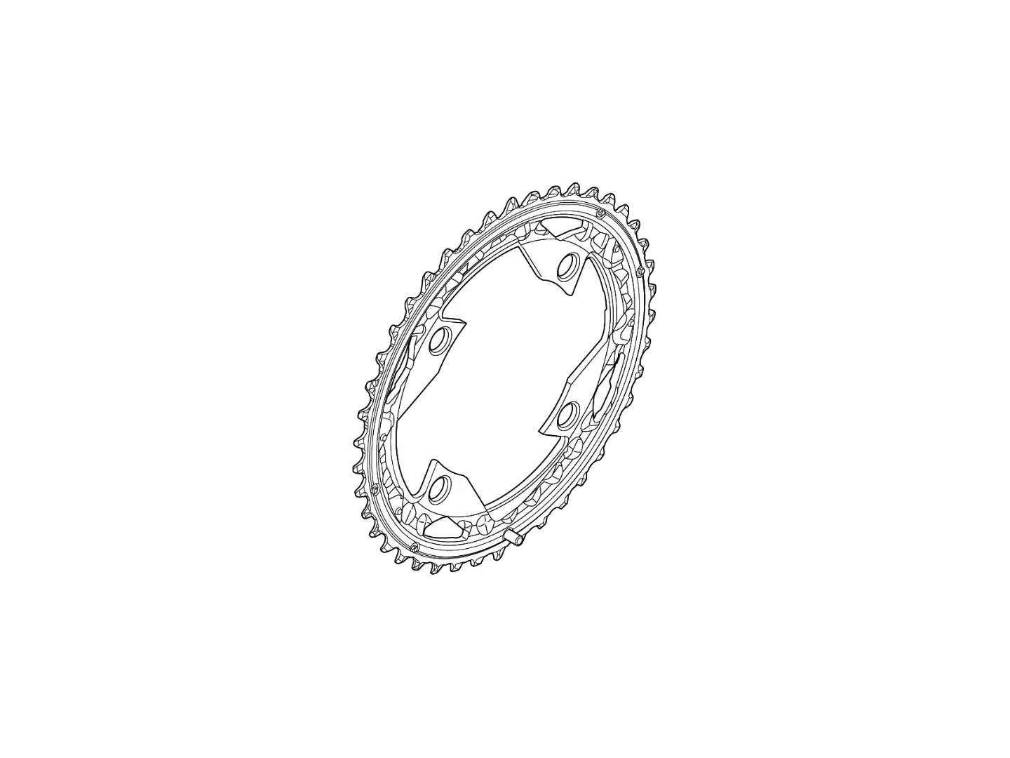Large Shimano FCM610 42T AE Chainring