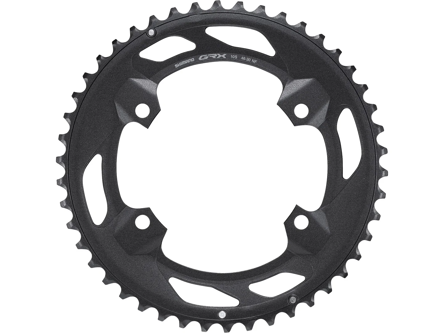 Large Shimano FCRX600-10 46T NF Black Chainring