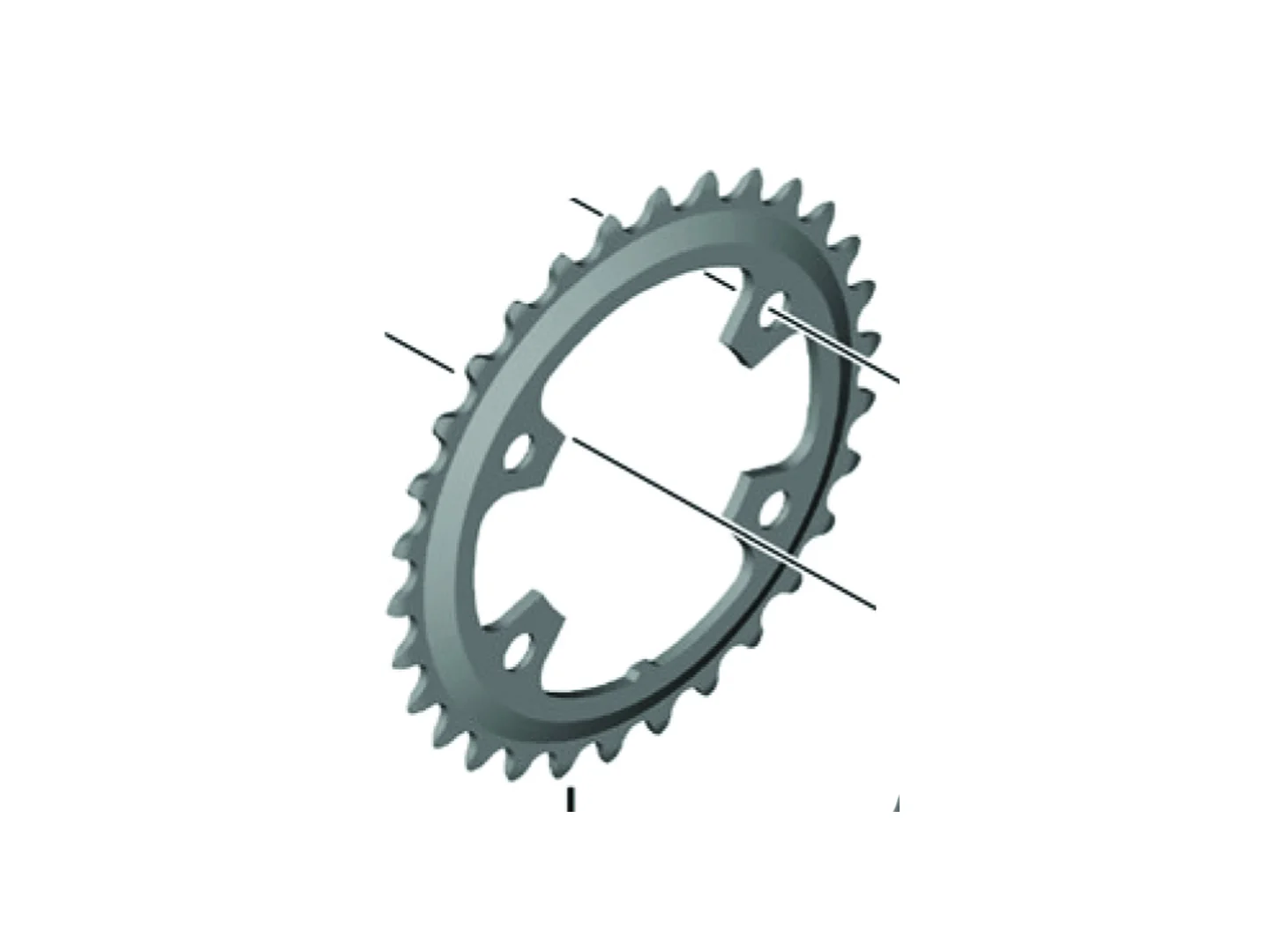 Large Shimano FCRX610-12 30T NS Chainring