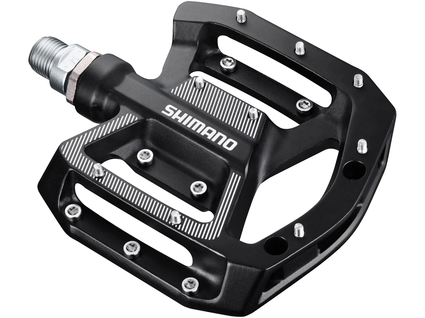 Large Shimano GR500 Flat Pedal Black