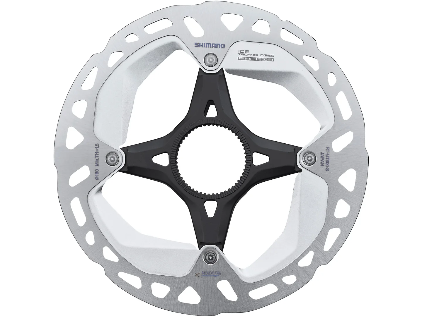 Large Shimano MT800 Centre Lock Rotor 160mm