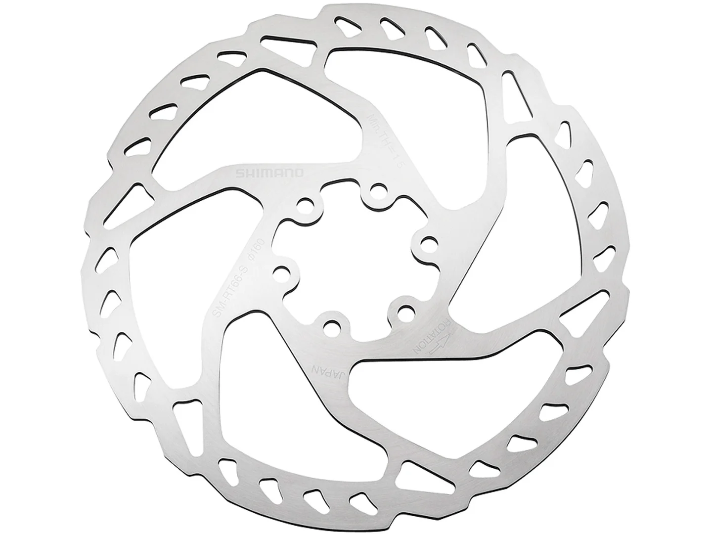 Large Shimano SMRT66 Disc Rotor 6 Bolt 180mm