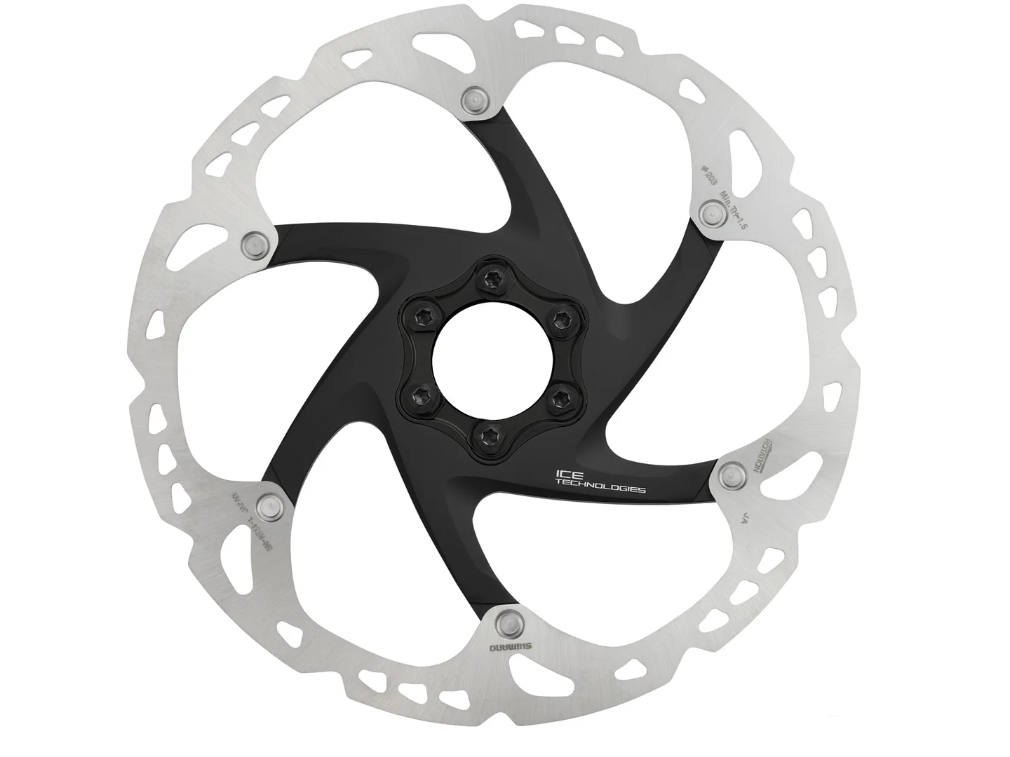 Large Shimano SMRT86 6 Bolt Disc Rotor 180mm