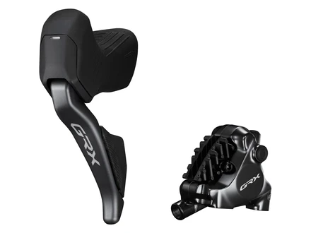 Shimano ST-RX825 GRX Di2 12-speed STI bled with BR-RX820 calliper