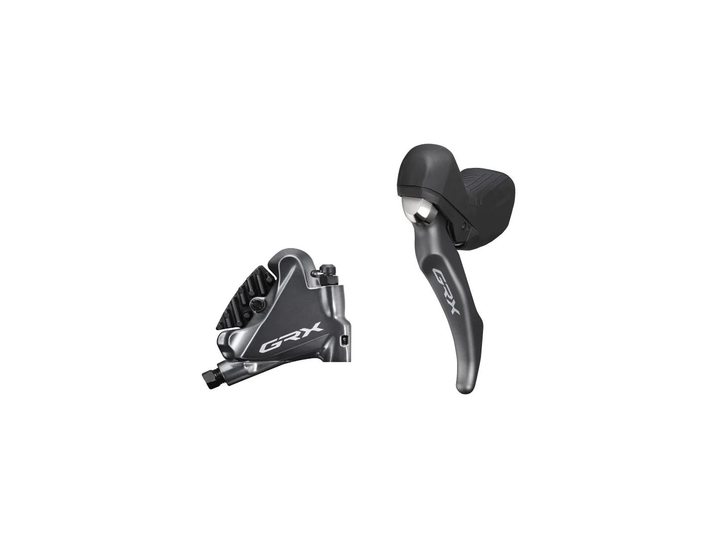Large Shimano STRX810 GRX hydraulic lever with Flat Mount Calliper Left Rear