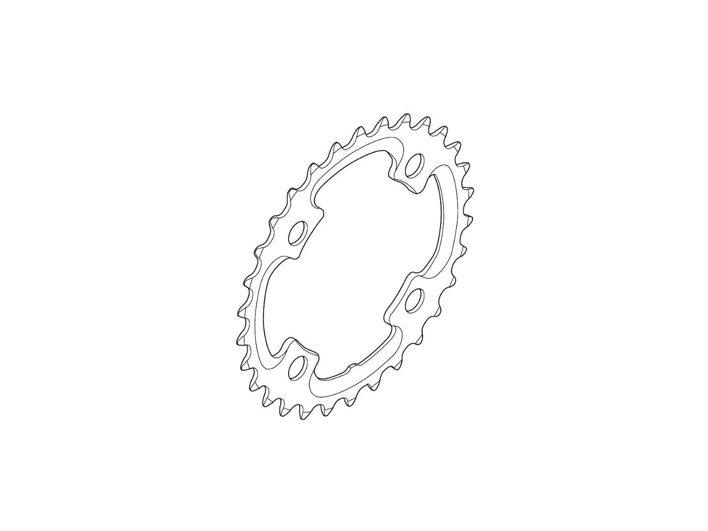 Large Shimano XTR FCM985 28T Double AG Chainring