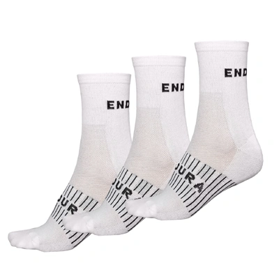 Endura Coolmax Race Sock Triple Pack White