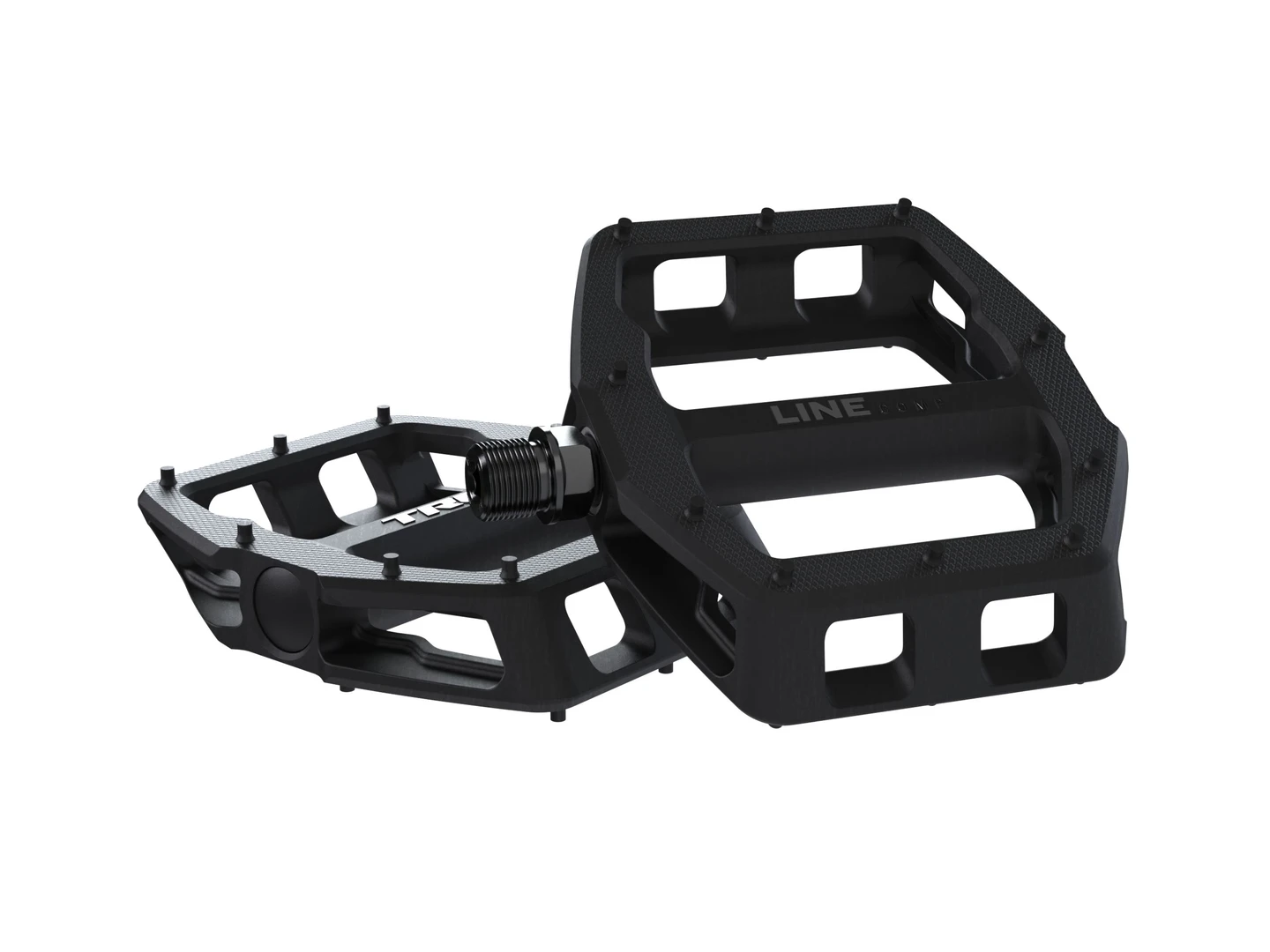 Large Trek Line Comp Flat Pedals Black
