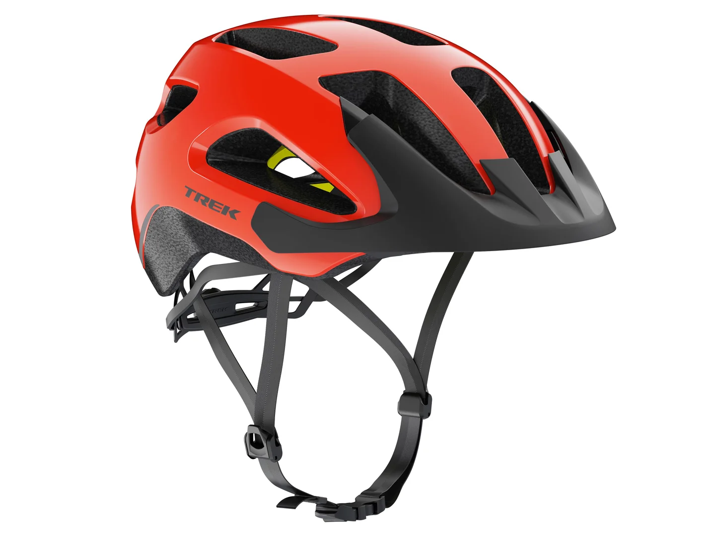 Large Trek Solstice MIPS Bike Helmet Radioactive Red