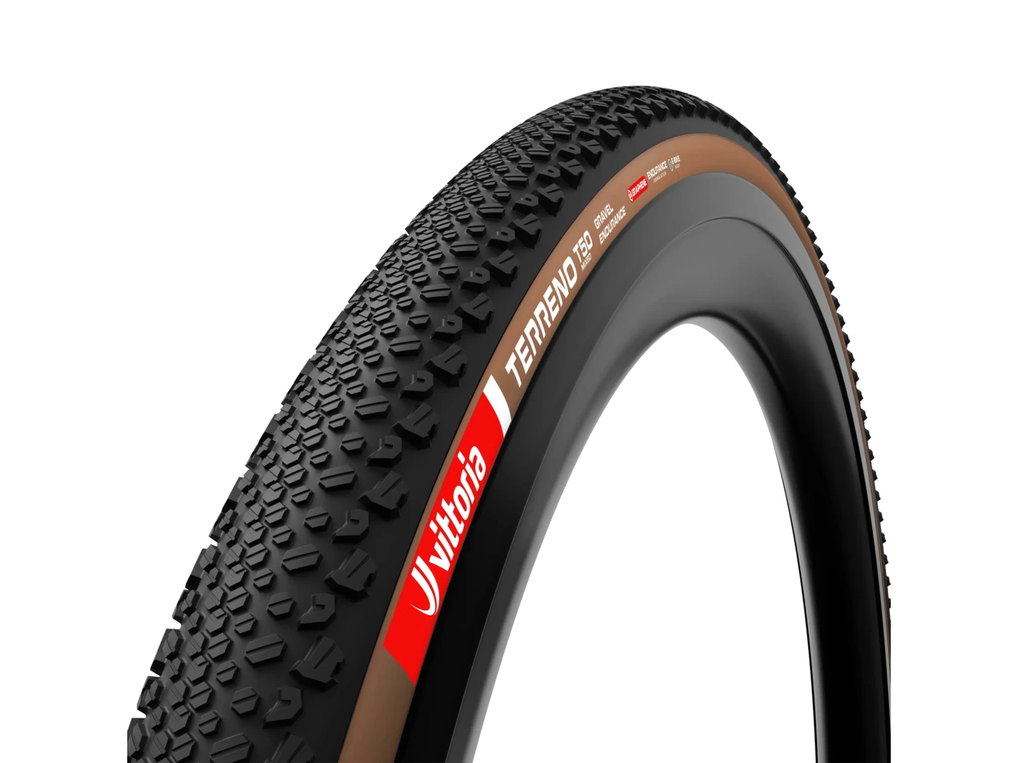 Large Vittoria Terreno T50 Mixed Gravel Tyre Brown Wall